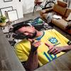 Brazilian Football Player Design Area Rug Personalized Name- Non-Slip, Soft & Cozy Floor Mat for Living Room, Office - Indoor/Outdoor Carpet