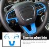 Steering Wheel Frame Trim Decor Cover Bezels For Dodge Challenger Charger 2015+