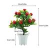 Plante Artificielle Pommier en Pot 31cm Faux Fruit Bonsaï Décoration de Maison