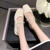 Mary Jane single shoe girl 2025 new spring and autumn flat bottom evening fairy wind gentle with skirt soft sole small leather shoes