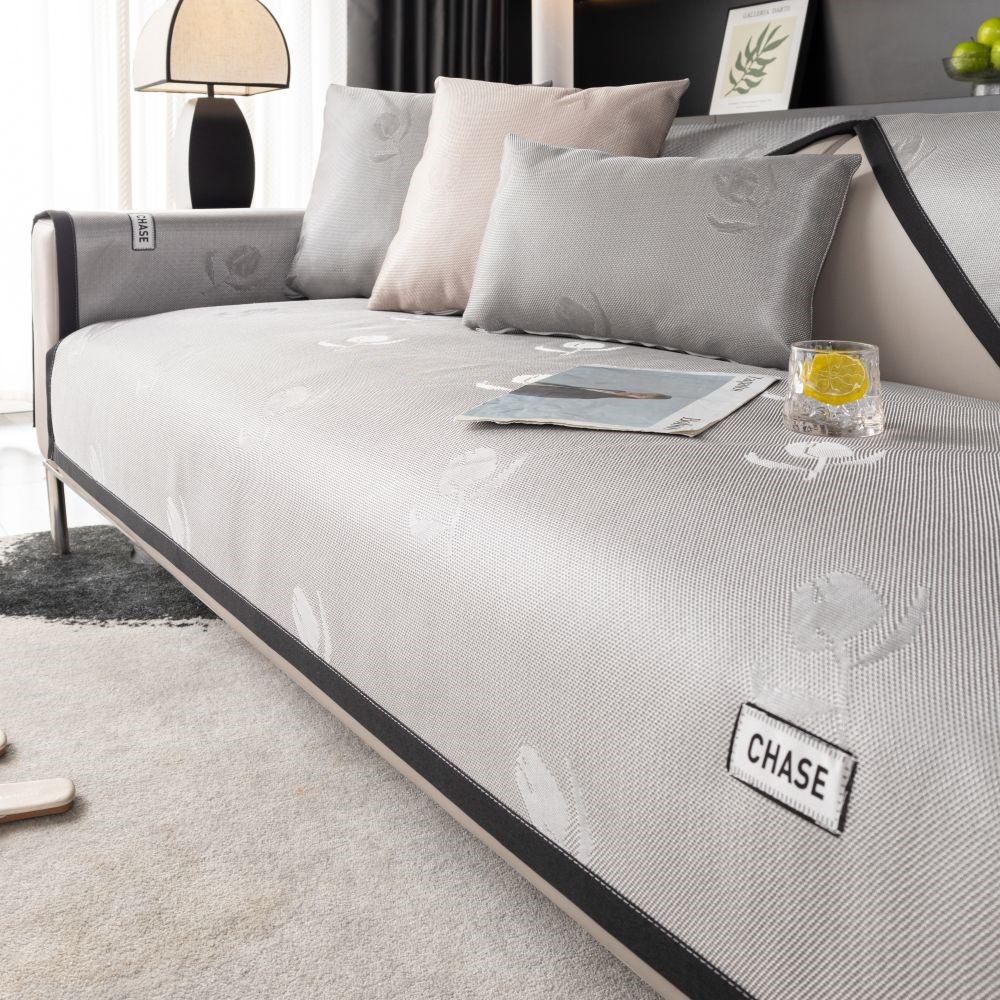Living Room Anti-slip Couch Furniture Protection Cover  Universal Ice Silk Flower Sofa Cushion cover Slipcover Funda Cojin