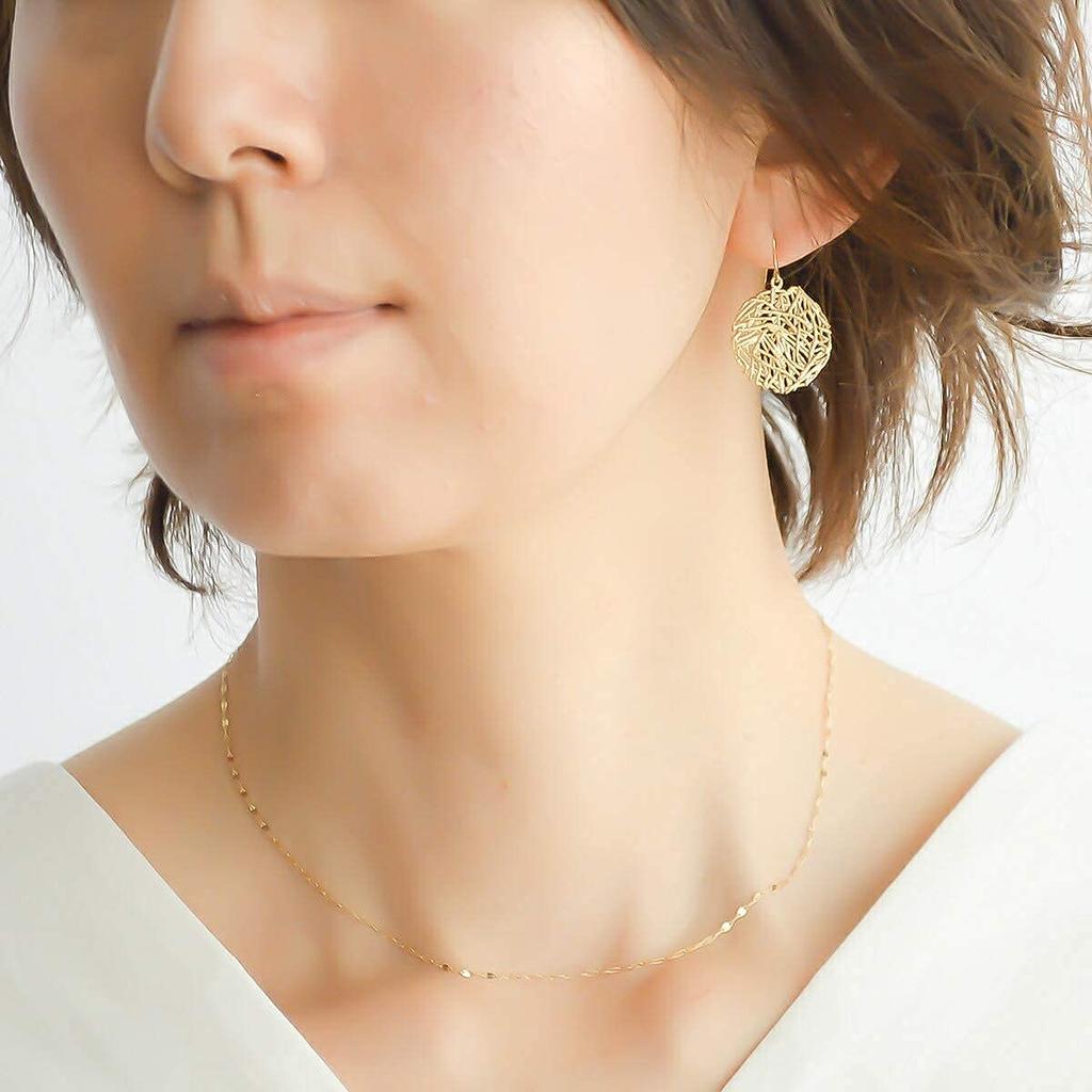 [Naot Jewelry] Women's Earrings Mesh Plate Pierce/Earring Type: Earrings Gold
