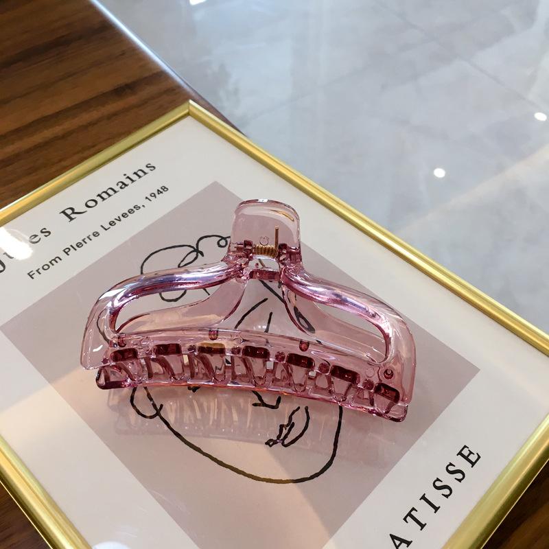 

Geometric Design Chic Hair Claw For Women In Soft Bamboo Green And Misty Gray Shades Roland Purple