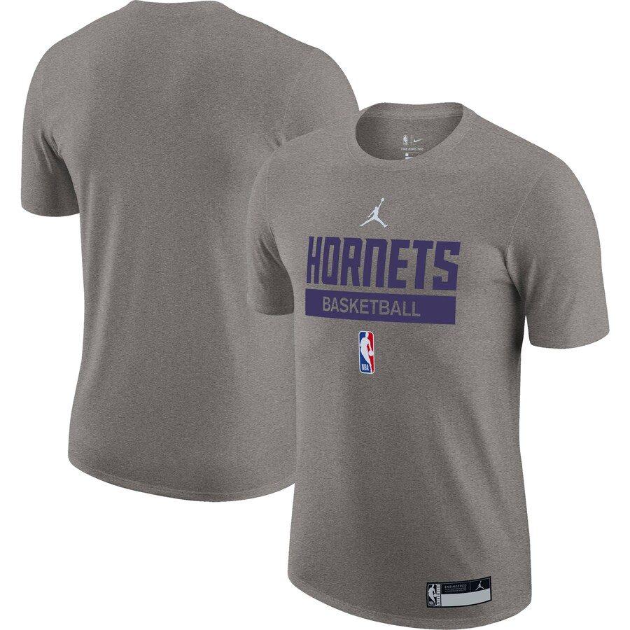 Jordan T Shirts Men's Gray Crew Neck Moderate DR6455-063