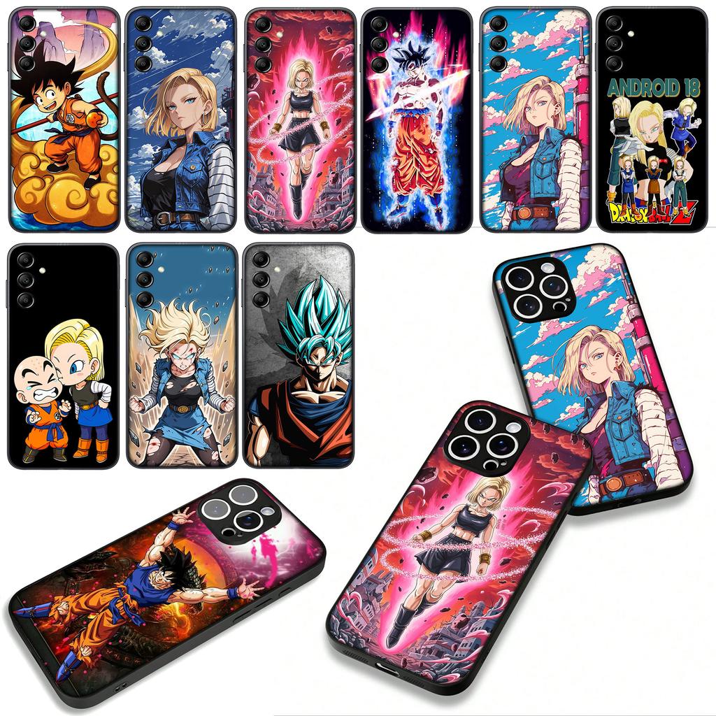 Gokus Dragons Android 18 Balls Z Cover for Xiaomi Poco F7 F6 F8 Ultra F5 X7 X6 X5 X3 NFC M7 M6 Pro C85 C75 C65 C71 C61 Case