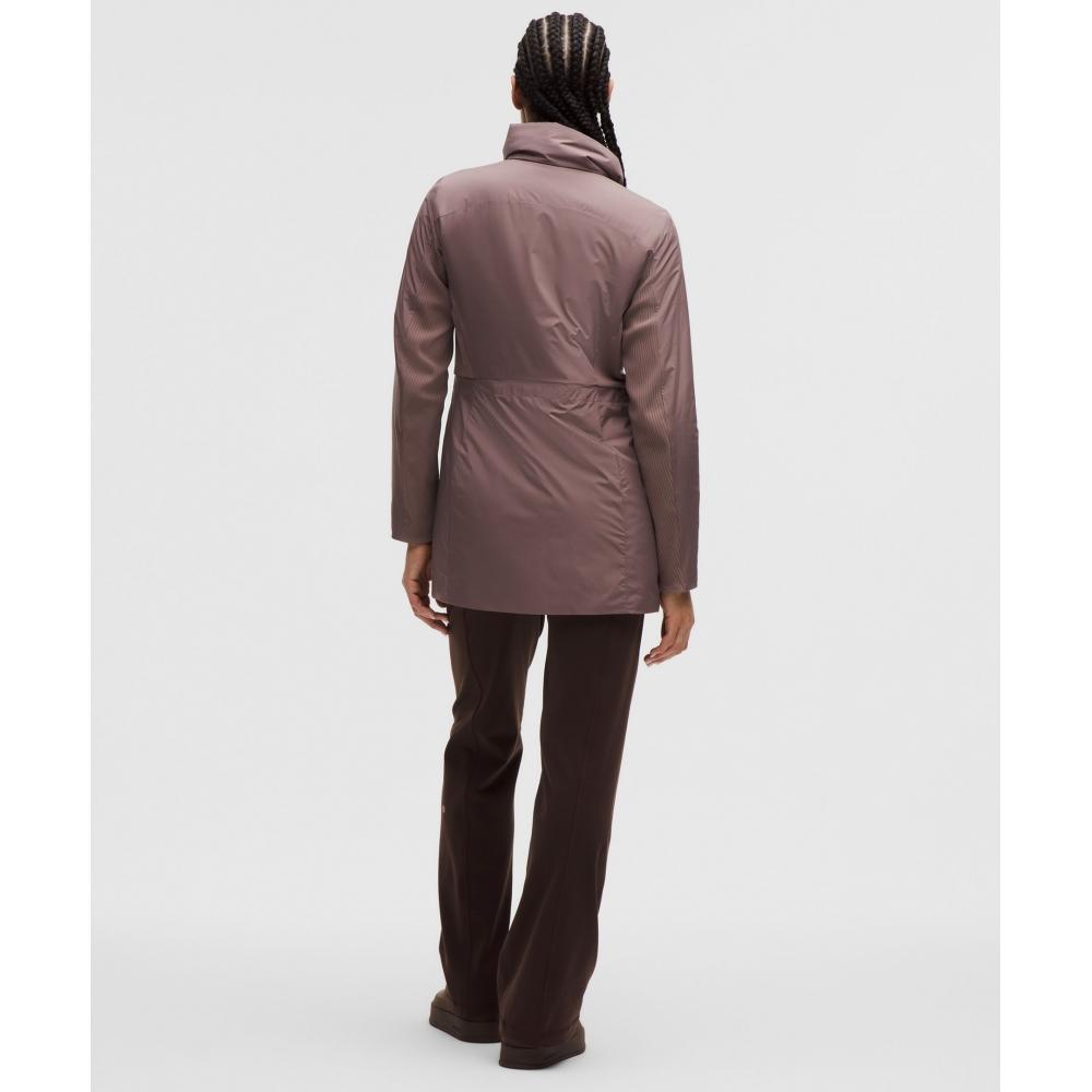 Lululemon Sleek City Long Jacket Twig Brown Earth