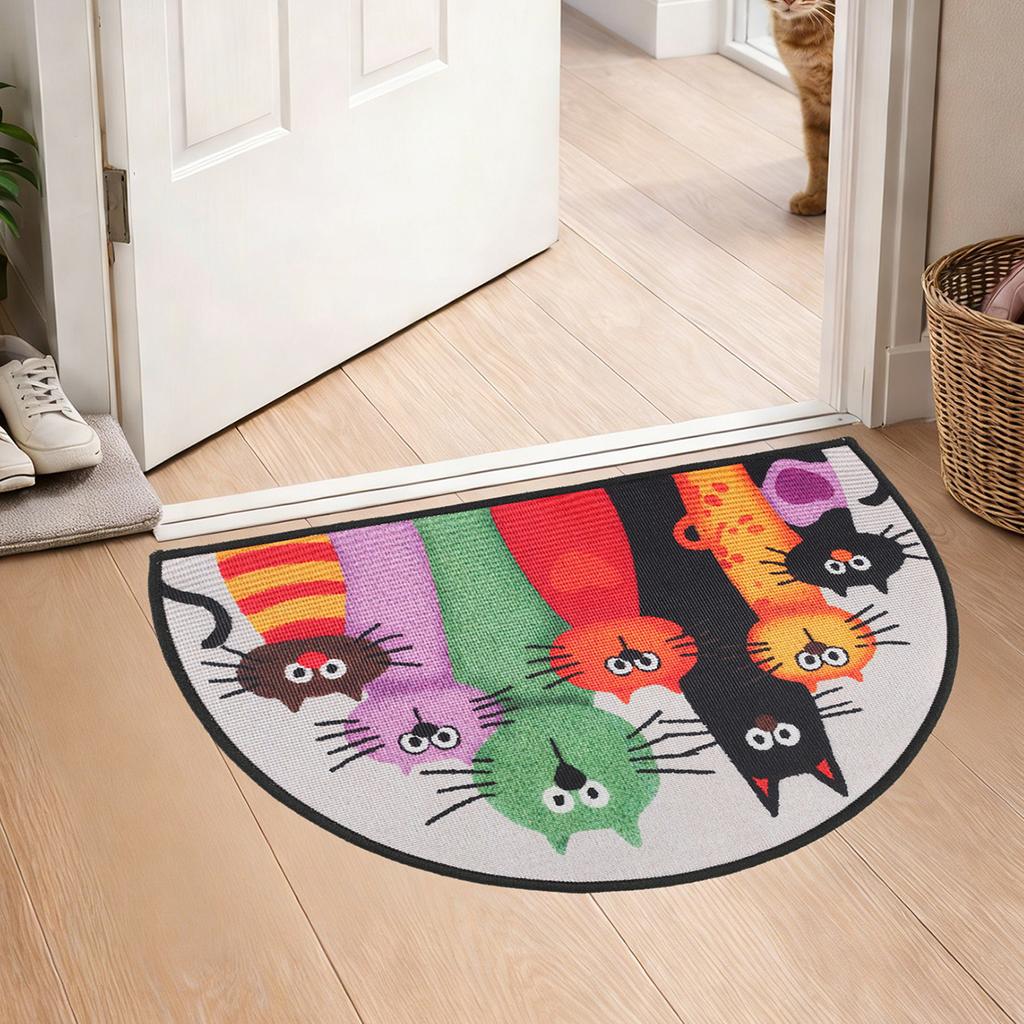 Cartoon Cats Doormat Kitten Themed Decor for Home 2026 Entrance Carpet Kitchen Barthroom Antislip Antiwear Mats Party Supplies