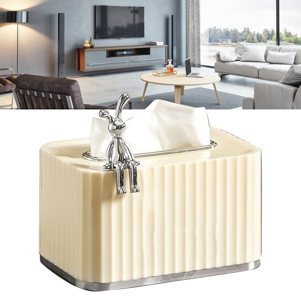 Tissue Box Holder Large Opening Auto Lifting Spring Home Tissue Dispenser for Bathroom Vanity Countertop