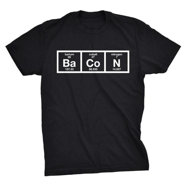 100% Cotton Short Sleeve Crew Neck Men's Graphic T-Shirt Nerdy Science Periodic Table Tee Casual Wear Gift Idea