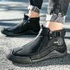 Handmade Split Leather Boots Men Shoes Comfortable Ankle Boots For Men Casual Shoes Large Size Tooling Shoes