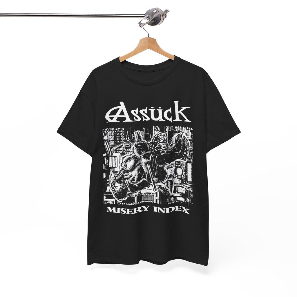 Assuck T-Shirt, Misery Index Album Art Tee, Death Metal Grindcore Shirt, Anarchopunk Discordance Axis, Unisex Heavy Cotton Band, S To 5XL