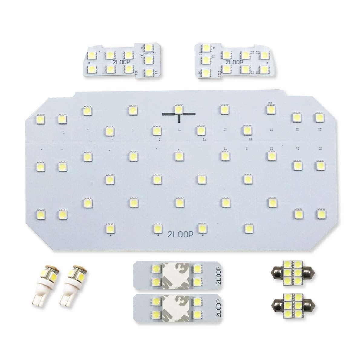 

2LOOP SMD Hiace Hiace Regius Ace Wagon 200 Серия GL Светодиодная лампа салона Теплый белый 3-чиповая 9 штук 1.2.3-й тип -