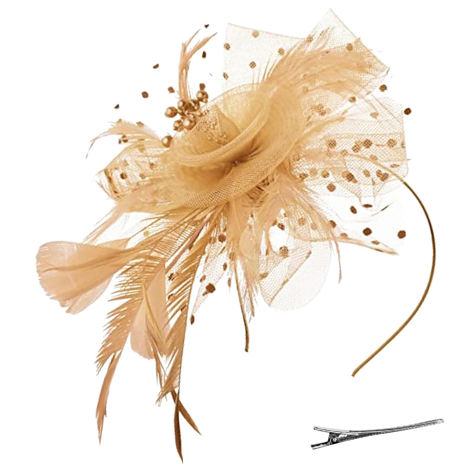 

Свадебные аксессуары для волос Сетка из перьев Цветочный головной убор Аксессуары для волос Обруч для волос Заколка для волос One Size
