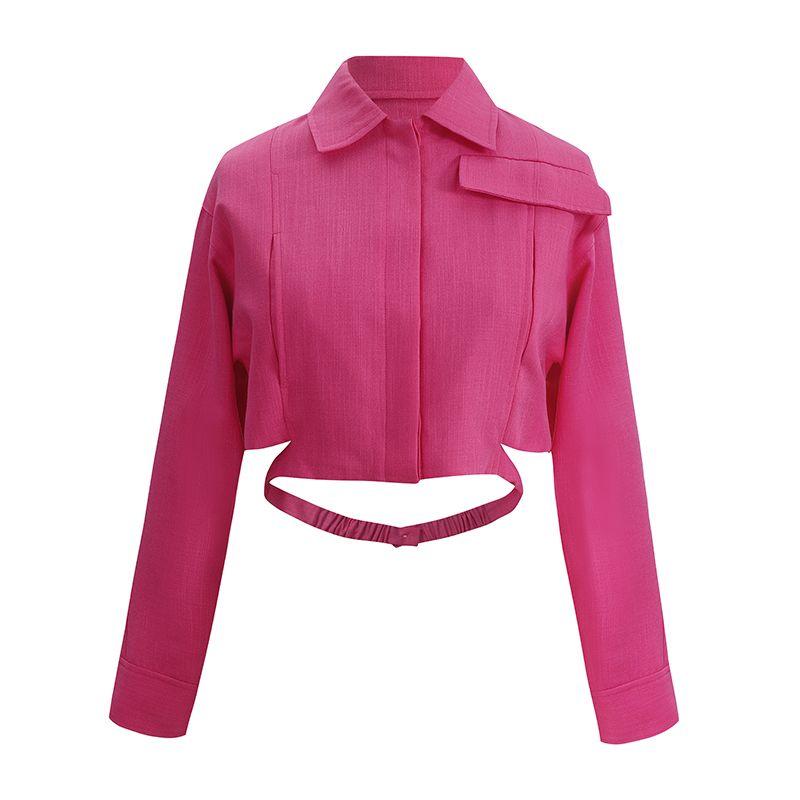 

OL Fashion Blogger Inspired Queen Trendsetter Two-Piece Set Buy a short coat (pink waist with straps) L