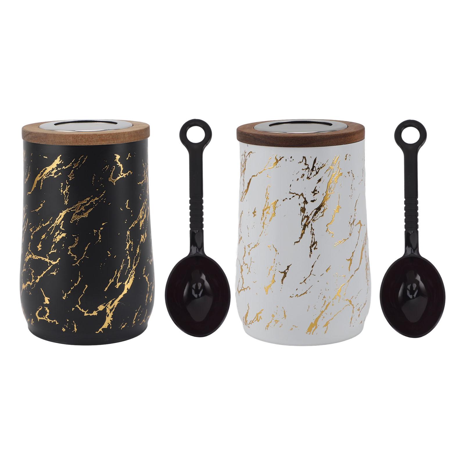 

Герметичная канистра для кофе емкостью 800 мл, контейнер для хранения кофейных зерен из нержавеющей стали с видимой крышкой и Sp