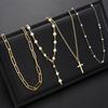 [HF]#1Pc Bohemian Flower Pendant Tassel Necklace Set For Women Y-Shaped Long Chain Necklace Personalized Trendy Accessory