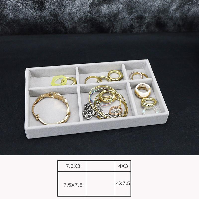 Velvet Jewelry Box Tray Storage Jewellery Holder For Ring Earrings Necklace Bracelet Display Box For Jewelry Classification Box