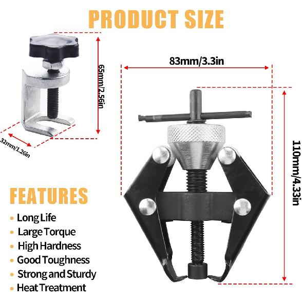 Battery Terminal And Wiper Arm Puller Tools, Heavy-Duty Arm Bearing Remover Puller Repair Tool, Windshield Wiper Arm Removal Tool