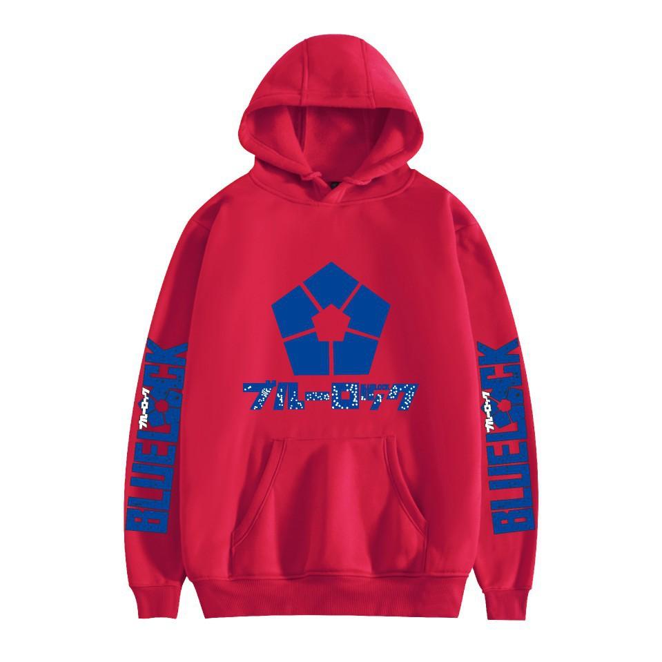 Felpa con cappuccio unisex BLUE LOCK Felpa con cappuccio con stampa anime Streetwear per coppie Uomini Donne