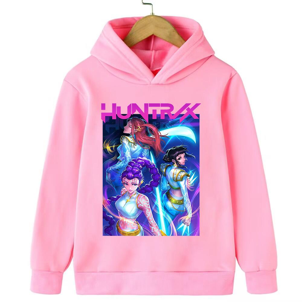 Anime Cartoon Printed Children's Hoodie Fashionable Casual Warm Comfortable Daily Girl Hoodie