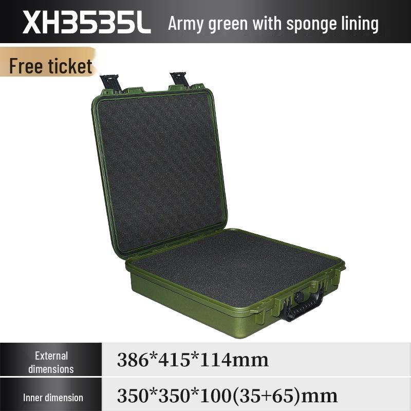 Xihua IP67 Waterproof ROHS Certified Thickened Plastic Toolbox - 35x35 Square Moisture-Proof Instrument Case