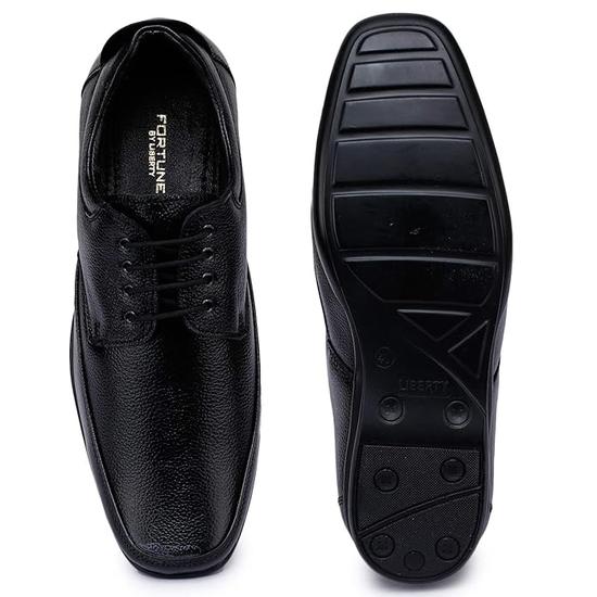 Liberty Fortune HOL-20 Men’s Formal Derby Shoes - Black, Brown - Synthetic Leather Lace-Up with Cushioned Footbed - Stylish Wedding