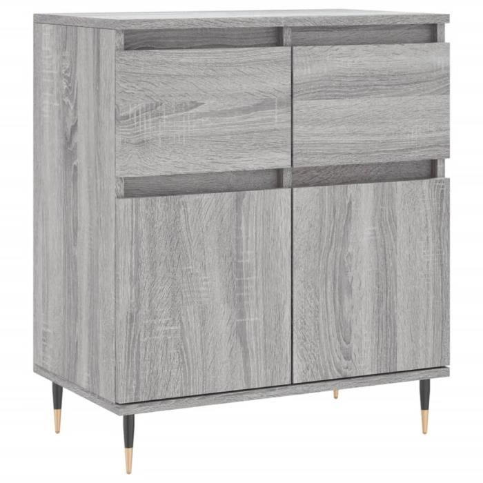 VidaXL Buffet Sonoma gris 60x35x70 cm Bois d'ingénierie 831114