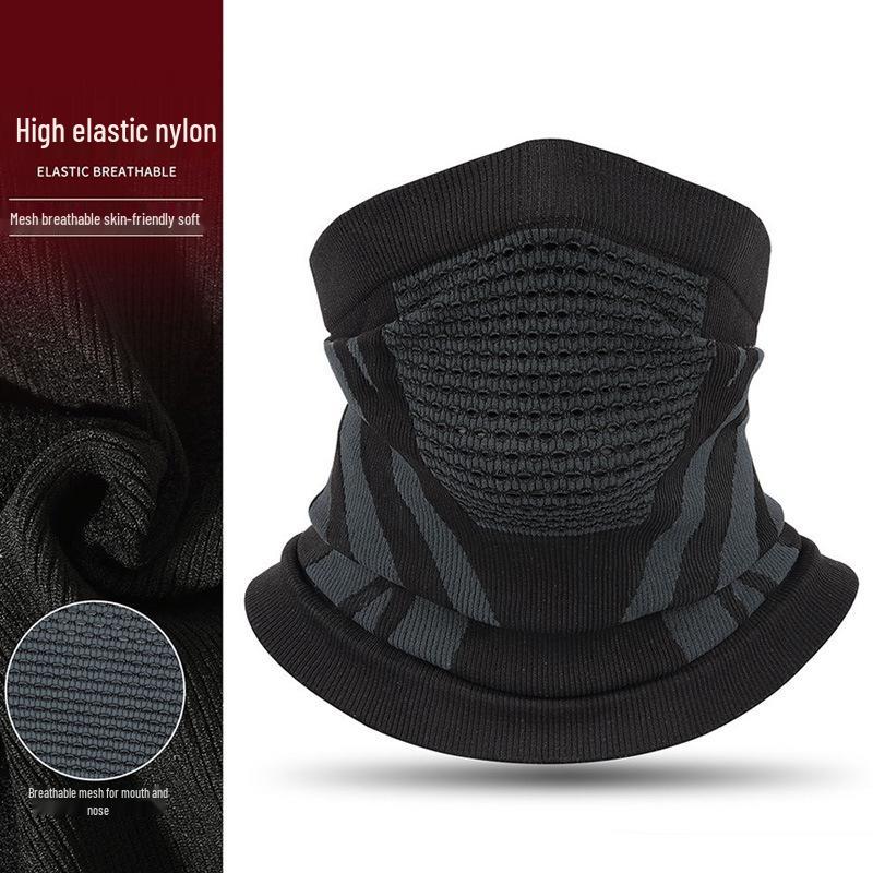 

Дышащая зимняя велосипедная маска для лица и гетра для шеи: Теплый, Непродуваемый, Бесшовный Шарф с Защитой Ушей и Шеи для Бега и Альпинизма One Size