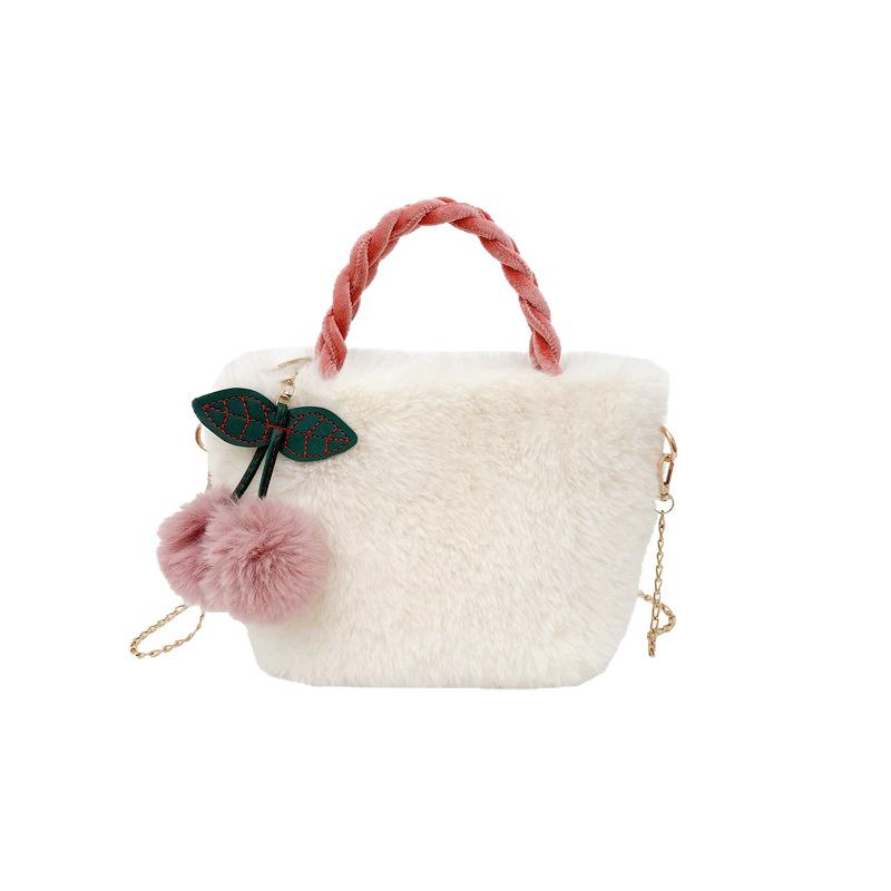 Furry Purse Winter Fluffy Bags for Women Fuzzy Tote Bag Faux Fur Purses Fluffy Shoulder Tote Bag Crossbody Handbag Top-Handle Fluffy Hobo Bags