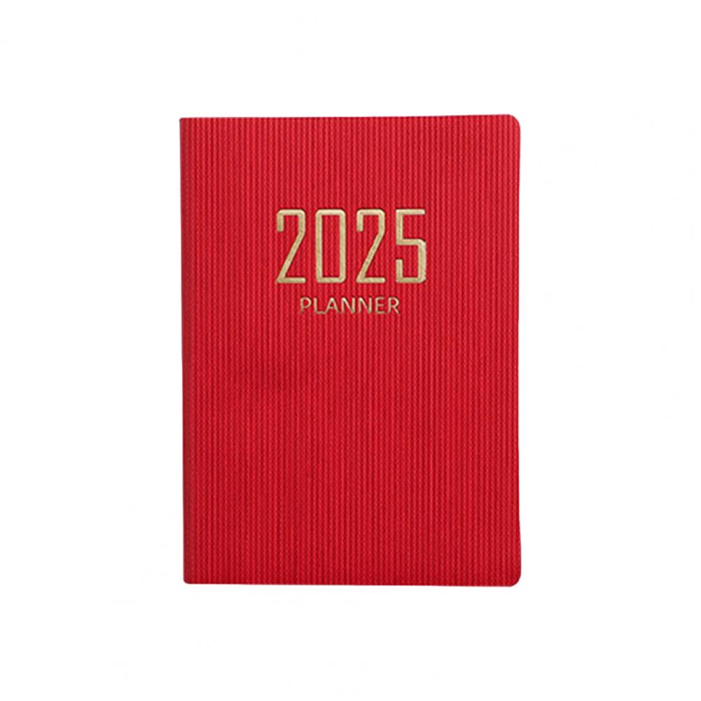 A7 Thick Paper Notebook Faux Leather Cover No Ink Bleeding 2025 Planner Ink-resistant Paper Planner