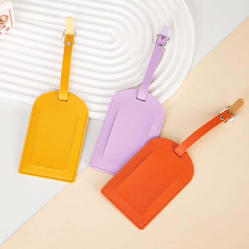 Customizable Multi-Color PU Leather Boarding Pass Card Holder with Lanyard & Luggage Tag