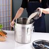 304 Stainless Steel Rice Bucket with Lid 3.17 Gal Food Storage Container Grain Canister for Flour, Beans & Cereals with Sealed Buckle
