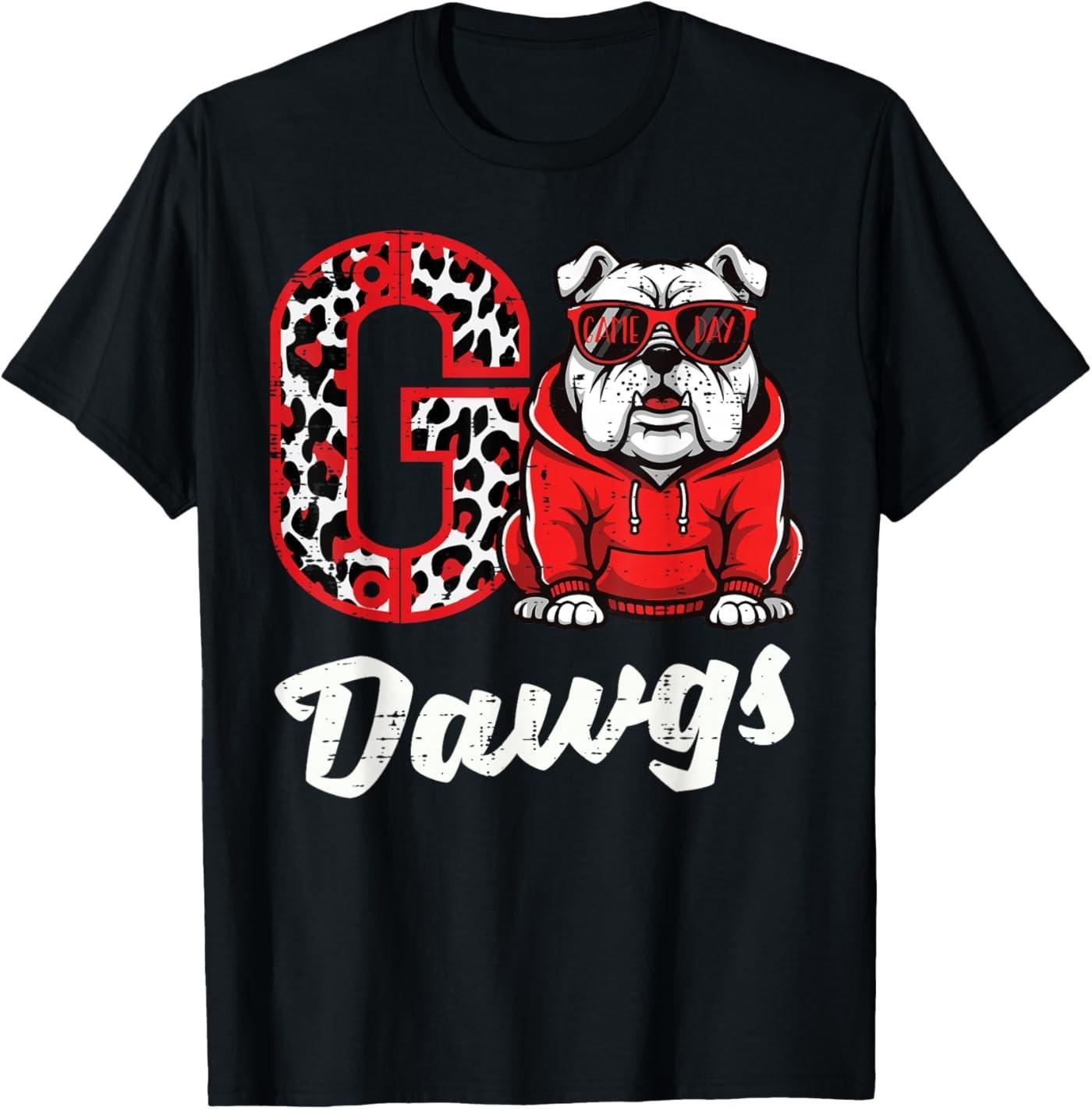 Bulldog Go Dawgs Men Women Youth Girls Teen T-Shirt XXL