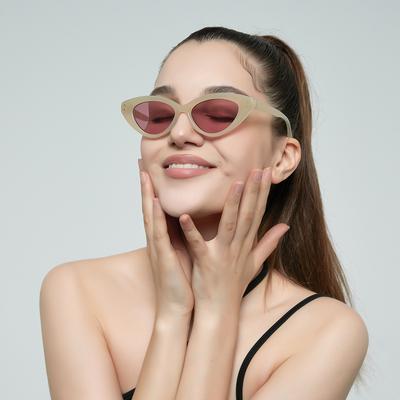 Kleine Montuur Cat Eye Zonnebril Dames Retro Klinknagel Zonnebril Heren Populaire Bril