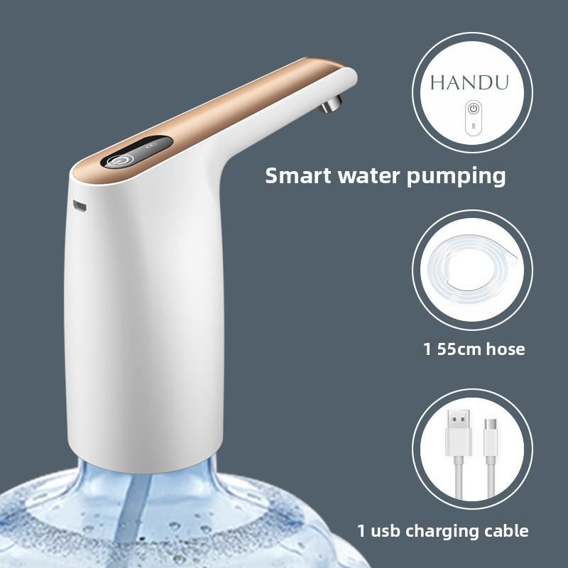 

Бутилированный водяной насос Электрический бытовой уличный диспенсер для воды Большая емкость очищенной воды Нажим Автоматический выход воды коричневый