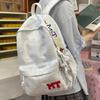 Schoolbag School Bag Junior High School Student College Student High School Student Backpack Simple Versatile Large Capacity Campus Letter Embroidered