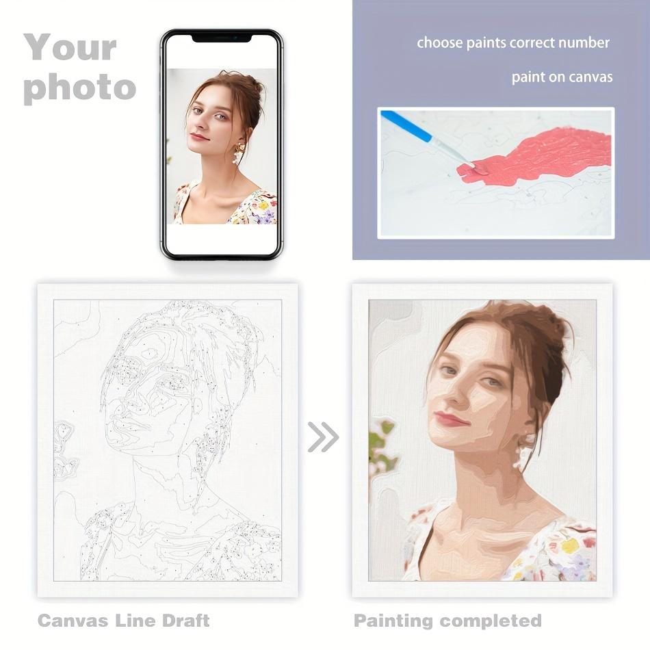 1 Photo Custom DIY Paint By Number Painting On Canvas for Adults Handmade Personalized Gift Ideas Home Decor Without Frame