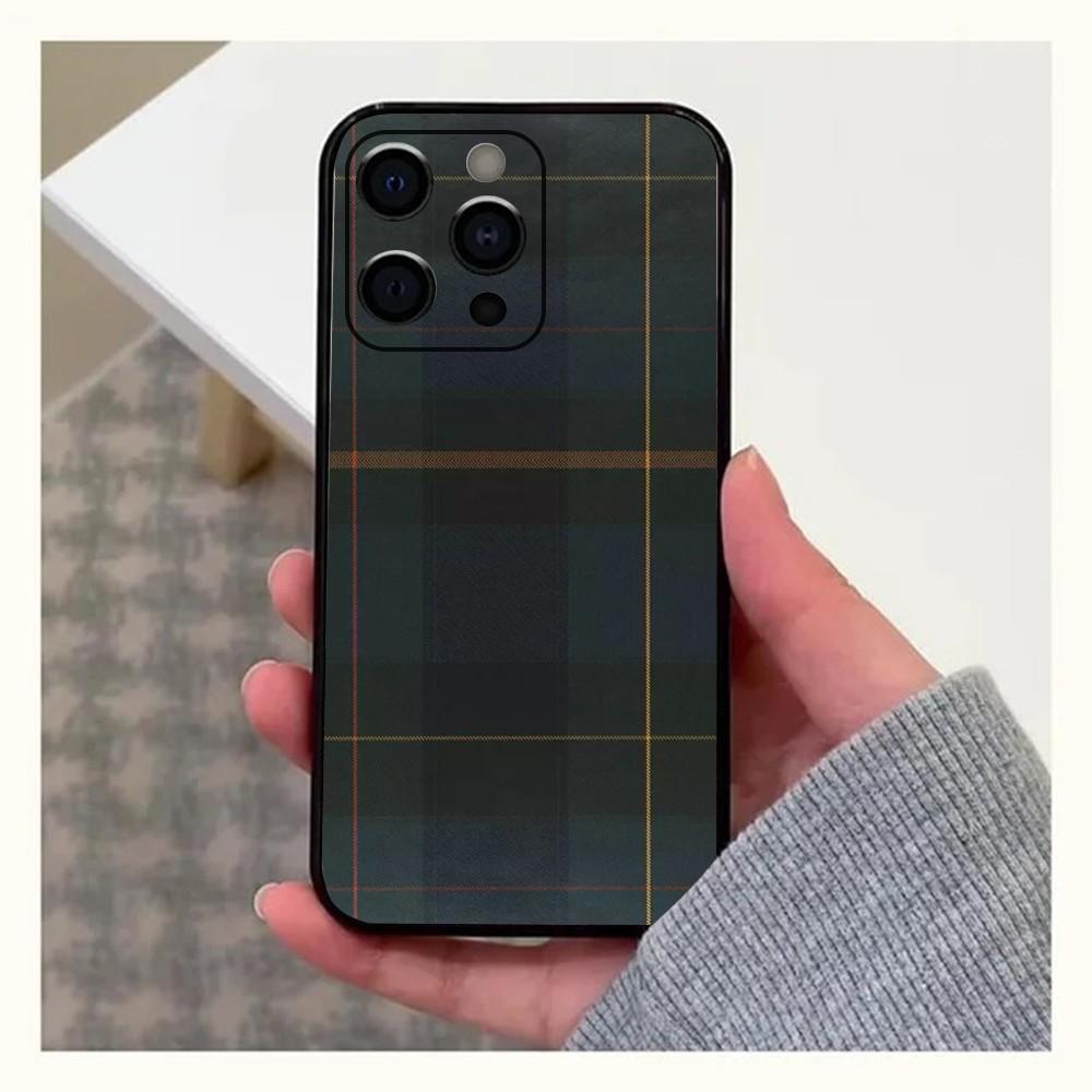 Scottish Plaid Warm Plaid Phone Case For Apple iPhone 15,14,13,12,11,Pro,X,XS,Max,XR,Plus,Mini Soft Black Cover