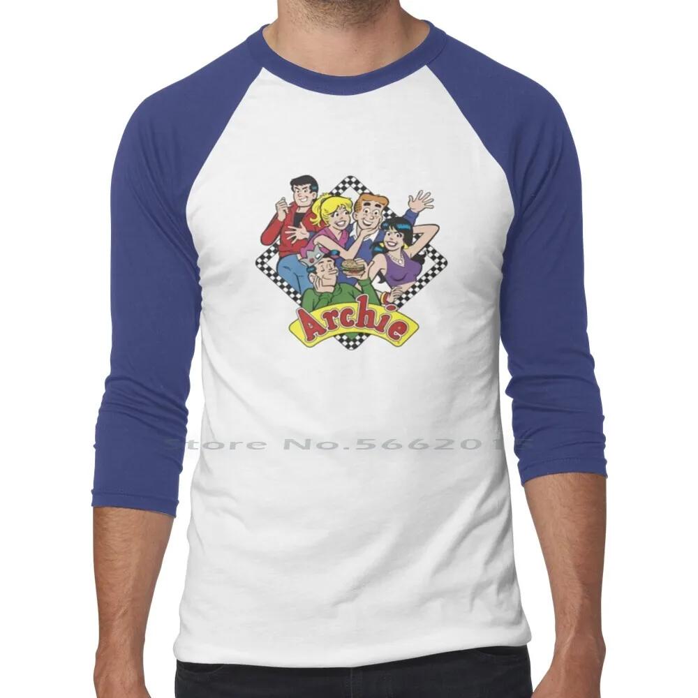The Archies T Shirt 100% Cotton Archie Veronica Jughead Richie Classic Cartoon Comics Short Long Sleeve Tee Top