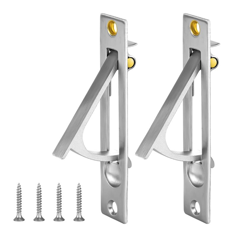 

AEE2-2 шт. Ручка-скоба для раздвижной двери, Ручка для раздвижной двери из нержавеющей стали 304 с винтами, Фурнитура для двери для ванной комнаты, гардеробной, прихожей серебряный