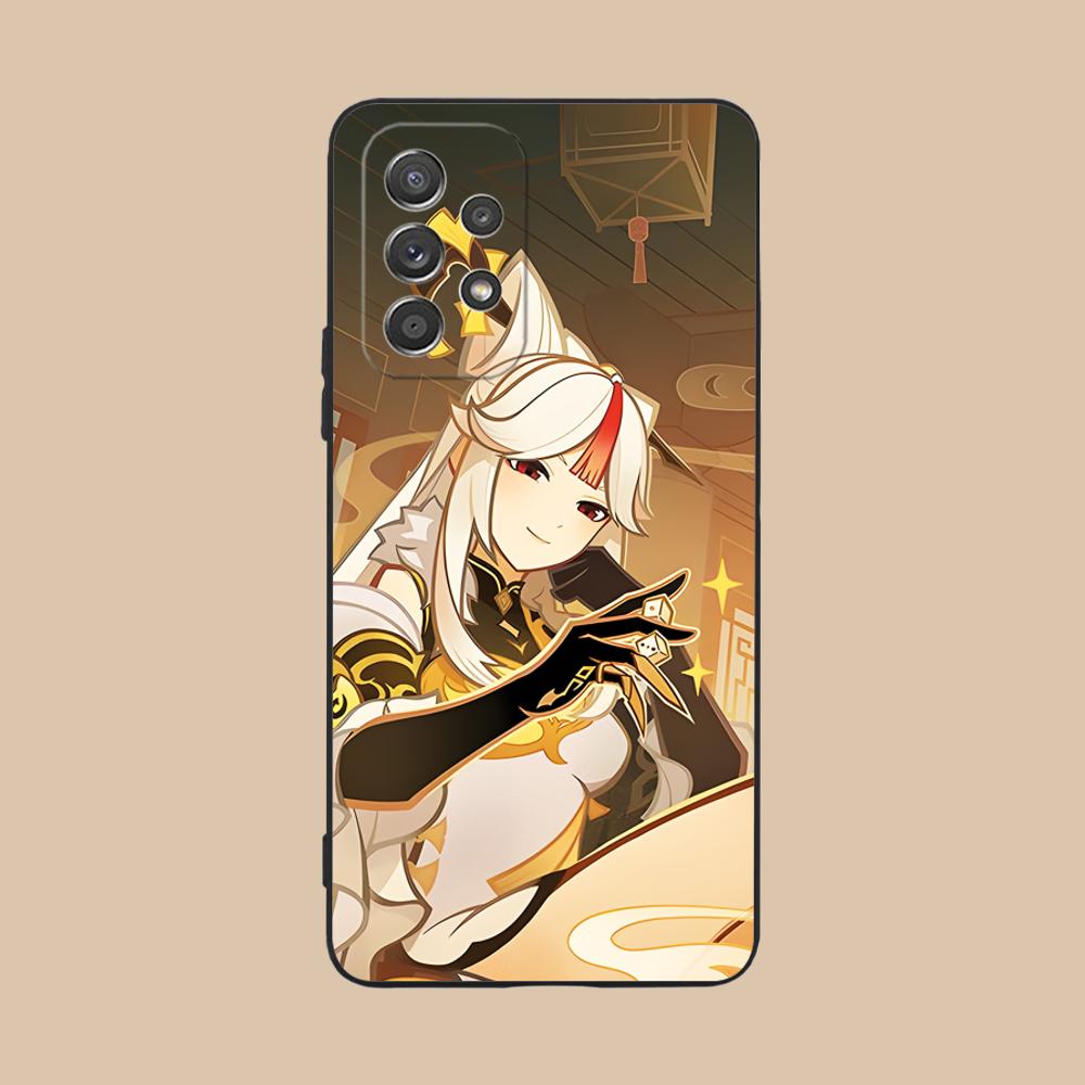 

Игровой чехол GI Ningguang Матовый ТПУ для мобильного телефона Samsung Galaxy M55 54 42 35 34 33 32 23 22 15 14 13 12 F55 5G Цветной чехол Galaxy F04