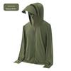 Tanbeiman Unisex Ice Silk Sun Protection Jacket with Detachable Brim