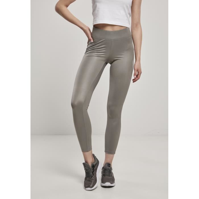 Legging femme Urban Classics imitation cuir - gris foncé - XL