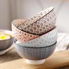 Diruien Ceramic Footed Rice and Soup Bowls