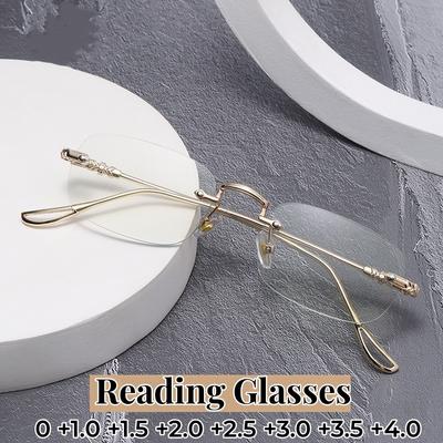 Luxury Design Far Sight Presbyopia Eyewear Fashion Transparent Reading Glasses Men Women Anti-Blue Light Square Frame Eyeglasses