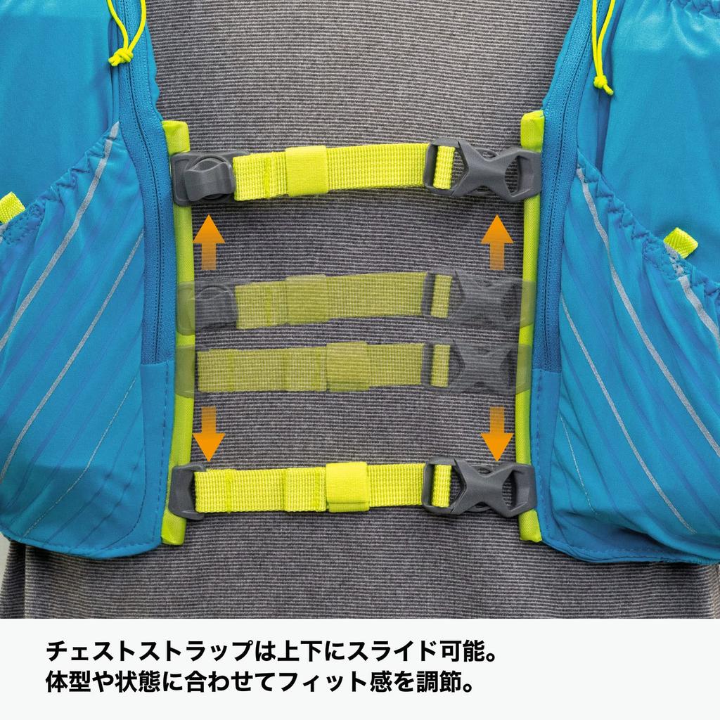 Nathan Hydration Bag Vest Backpack Pinnacle Series NS40240J Pinnacle 12L JP Blue Lime Hydration Pack S Pack Sold Trail Running Running (NATHAN)