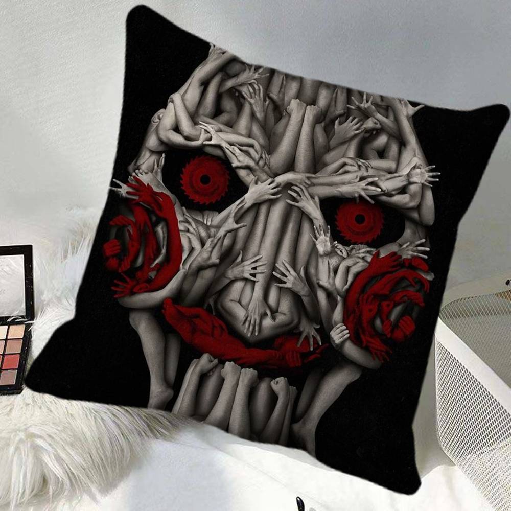 Horror Movie SSaw Pillow Case Square Pillow Bedroom Sofa Leisure Comfort Cushion Car Home Decoration