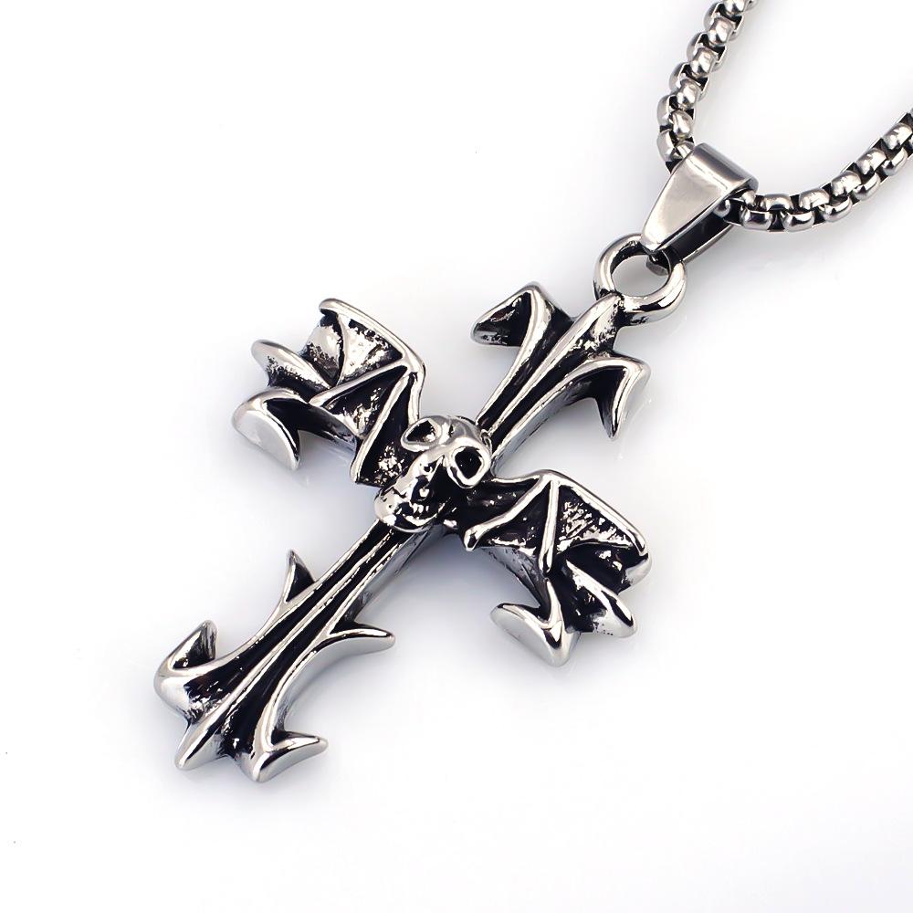 Viking Dragon Pattern Stainless Steel Necklace Bold Retro Fashion Jewelry