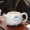 Hand-Painted Lotus Ceramic Teapot