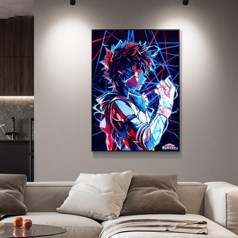 Japan Manga My Hero Academy Decu Poster Canvas Painting Bnha Midoriya Izuku Wall Painting for Living Room Decoration At Home